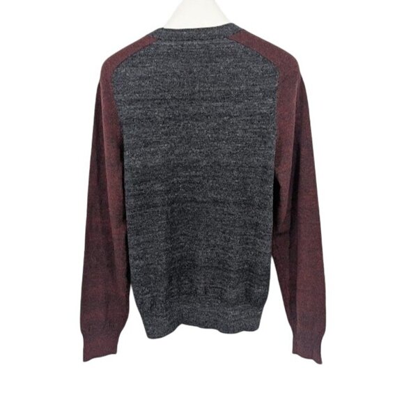 Lucky Brand Colorblock Knit Sweater Men Size M Marled Pullover Soft Office Cozy - Picture 2 of 7